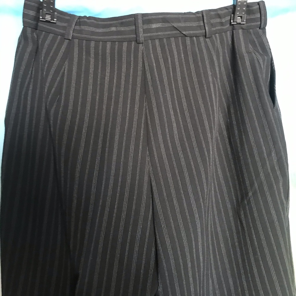 Norm Thompson Pinstriped Pants 12 Petite Beautiful - Picture 8 of 14